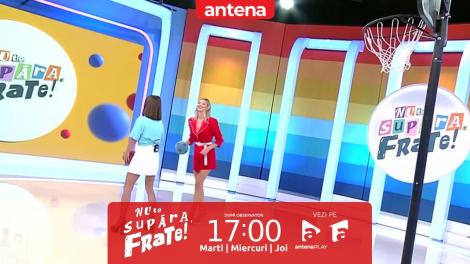 Nu te supăra, frate!, 16 februarie 2023. Andreea Antonescu, aruncări cu spatele la coșul de baschet!