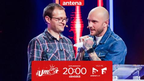 iUmor Sezonul 14, 18 februarie 2023. Alexandru Pleșcan, moment de glume seci: Mă doare creierul!