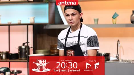 Chefi la cuțite | Sezonul 11, 28 martie 2023. Visul lui este să devină chef bucătăr! La doar 18 ani, Petronel Clim vrea să câștige marele premiu