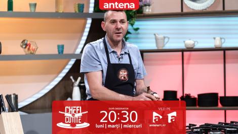Chefi la cuțite | Sezonul 11, 29 martie 2023. Petru Ceolan gătește o rețetă inedită pentru chefi! Ce părere au jurații