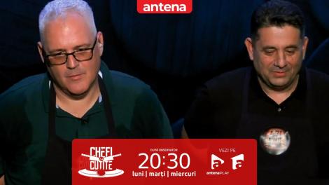 Chefi la cuțite | Sezonul 11, 4 aprilie 2023. Daniel Dragomir și Virgil Drăgoi sunt prieteni din copilărie, însă numai unul a obținut cele trei cuțite!