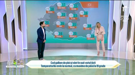 Super Neatza, 11 aprilie 2023. Prognoza meteo cu Ramona Olaru: Cod galben de ploi și vânt în sud-estul țării