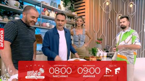 Super Neatza, 7 iunie 2023. Rețeta lui Radu Darie: vinete coapte cu brânză feta