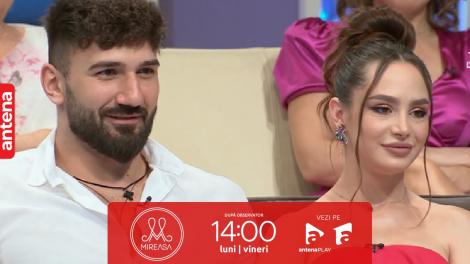 Mireasa Sezonul 7, 23 iunie 2023. Maria și Antonio au câștigat task-ul Ghicește și iubește. În ce consta premiul?
