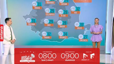Super Neatza, 4 iulie 2023. Prognoza meteo cu Ramona Olaru: Vreme caniculară în majoritatea zonelor țării