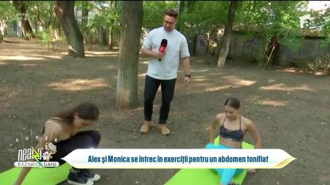 Super Neatza, 17 iulie 2023. Alex și Monica Chira se întrec în exerciții pentru un abdoment tonifiat