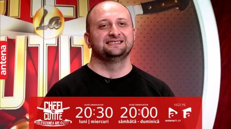 Chefi la cuțite | Sezonul 12, 2 septembrie 2023. Mihail Marius Oroveanu, de pe plajă, în platoul Chefi la Cuțite: Am lucrat la clătite în Vama Veche