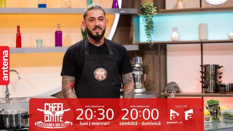 Chefi la cuțite | Sezonul 12, 4 septembrie 2023. Cosmin Berki, perfecționist din fire, a venit să-i dea pe spate pe chefi cu preparatul lui: Farfuria prima oara o "mănânc" cu ochii