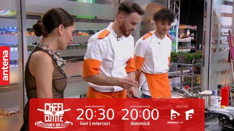 Chefi la cuțite | Sezonul 12, 26 septembrie 2023. Valentin, cuțitul de aur al lui Sorin Bontea, la un pas să clacheze la duel