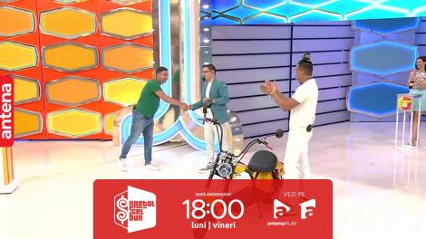 Preţul cel bun sezonul 5, 26 septembrie 2023. Cristi a câștigat un scuter electric, un telefon și 2500 de lei