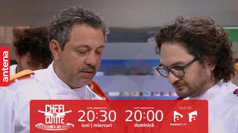 Chefi la cuțite | Sezonul 12, 2 octombrie 2023. Ce a făcut Florin Dumitrescu când a văzut că Sorin Bontea se pregătește să dea o amuletă puternică