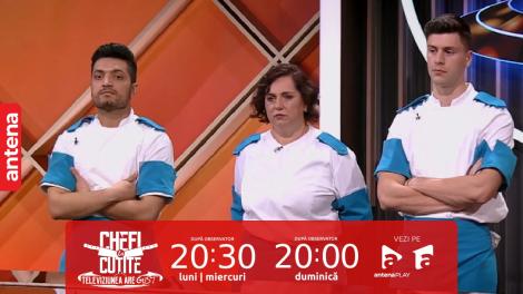 Chefi la cuțite | Sezonul 12, 2 octombrie 2023. Prima eliminare în echipa lui chef Cătălin Scărlătescu! Ce reacție a avut