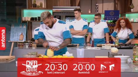 Chefi la cuțite | Sezonul 12, 3 octombrie 2023. Trei concurenți s-au întrecut la o probă de viteză pentru ca echipele lor să obțină un avantaj!