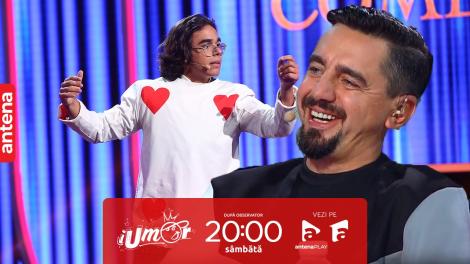 iUmor sezonul 15, 14 octombrie 2023. Luca Udățeanu, moment despre istoria comediei! Cheloo l-a luat la bani mărunți