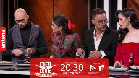 Chefi la cuțite | Sezonul 12, 17 octombrie 2023. Foștii concurenți din sezonul 11 au jurizat preparatele semifinaliștilor. Notele au surprins pe toată lumea