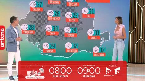 Super Neatza, 20 octombrie 2023. Prognoza meteo cu Ramona Olaru: Weekend cu maxime de până la 32 de grade
