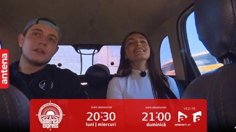 America Express, 12 noiembrie 2023. Alexia Eram, plină de nervi în mașina unui localnic
