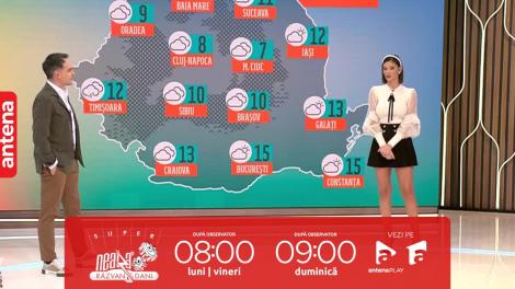 Super Neatza, 13 noiembrie 2023. Prognoza meteo cu Ramona Olaru: Vreme rece, cu maxime de 15 grade