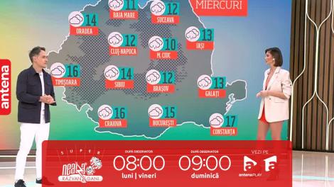 Super Neatza, 15 noiembrie 2023. Prognoza meteo cu Ramona Olaru: Va ploua în mare parte din țară