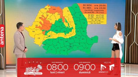 Super Neatza, 1 decembrie 2023. Prognoza meteo cu Ramona Olaru: Vreme caldă, cu maxime de până la 19 grade
