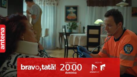Bravo, tată! | Sezonul 1, episodul 7, 3 decembrie 2023. Soacra lui Emil, Doina primește îngrijiri medicale după ce bărbatul a lovit-o accidental!