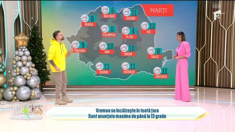 Super Neatza, 18 decembrie 2023. Prognoza meteo cu Ramona Olaru: Maxime de până la 13 grade!