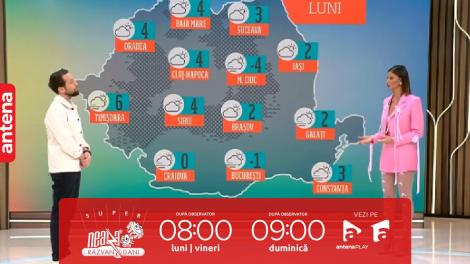 Super Neatza, 22 ianuarie 2024. Prognoza meteo cu Ramona Olaru: Vreme rece, cu nopți geroase și minime de până la -18 grade Celsius