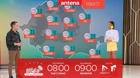 Super Neatza, 12 februarie 2024. Prognoza meteo cu Ramona Olaru: Temperaturile sunt în uşoară scădere