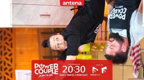 Power Couple România, 14 februarie 2024. Cum s-au descurcat Roxana Blenche și Cătălin la proba bucătăriei răsturnate