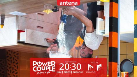 Power Couple România, 14 februarie 2024. Natanticu și Eliza au fost legați de picioare și au gătit cu capul în jos, legați de tavan!