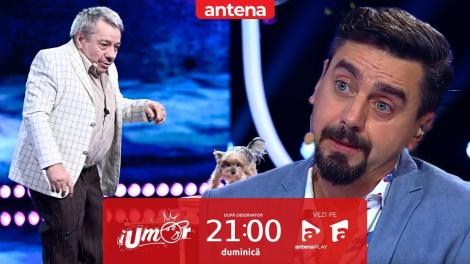 iUmor sezonul 16, 18 februarie 2024. Ion Paliu și cățelușa Inna i-au lăsat mască pe jurați. Cheloo: Sunt mai prost decât un câine!