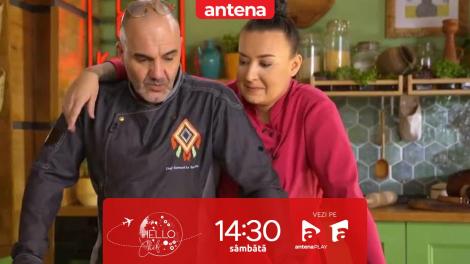 Hello Chef sezonul 7, 8 martie 2024. Roxana Blenche vs. chef Samuel. Rețetele dorite de Elena Gheorghe: Plăcintă de praz și gulaș ardelenesc