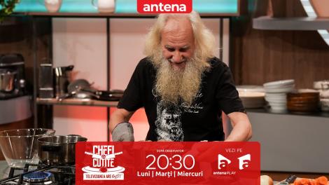 Chefi la cuțite | Sezonul 13, 8 aprilie 2024. Pictorul Vasile Mureșan a folosit un ingredient inedit la preparatul său: N-am mai găsit apă!