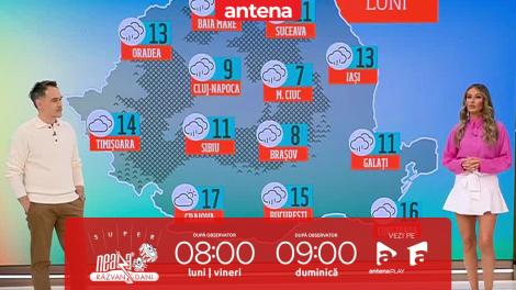 Super Neatza, 22 aprilie 2024. Prognoza meteo cu Diana Munteanu: Vreme rece, cu maxime ce nu vor depăşi 17 grade