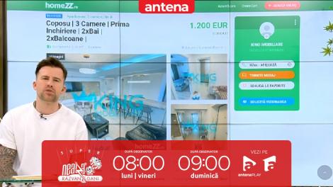 Super Neatza, 16 mai 2024. HomeZZ.ro: Cât te costă să te muți cu familia într-un apartament cu 3 camere din centru