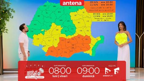 Super Neatza, 10 iunie 2024. Prognoza meteo cu Ramona Olaru: Se anunță caniculă și disconfort termic accentuat