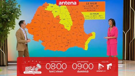 Super Neatza, 11 iulie 2024. Prognoza meteo cu Ramona Olaru: Soare și temperaturi de până la 41 de grade