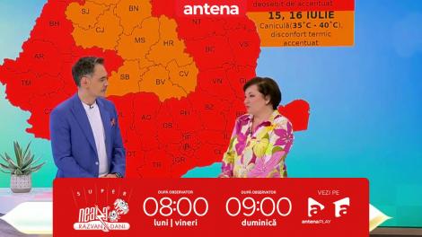 Super Neatza, 15 iulie 2024. Prognoza Meteo de la ANM pentru următoarea perioadă