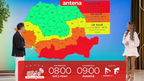 Super Neatza, 18 iulie 2024. Prognoza meteo cu Diana Munteanu: Temperaturile scad în cea mai mare parte a țării