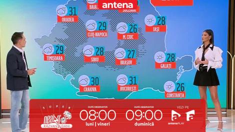 Super Neatza, 9 septembrie 2024. Prognoza meteo cu Ramona Olaru: reme caldă, cu maxime de până la 31 de grade