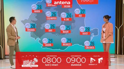 Super Neatza, 24 septembrie 2024. Prognoza meteo cu Ramona Olaru: Înnorări şi ploi slabe în jumătatea de vest a țării