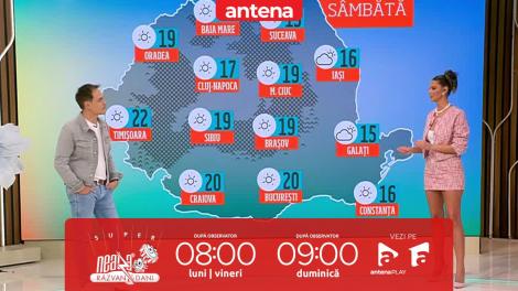 Super Neatza, 24 octombrie 2024. Prognoza meteo cu Ramona Olaru: Cer variabil. Vântul va avea intensificări în sudul Banatului