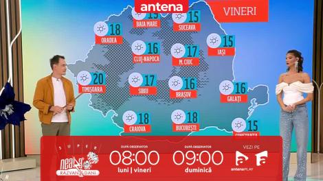 Super Neatza, 25 octombrie 2024. Prognoza meteo cu Ramona Olaru: Vreme însorită şi temperaturi în creştere