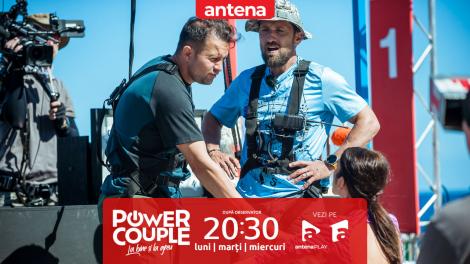 Power Couple România, 27 ianuarie 2025. Robert Tudor și Elena Tudor, la proba Cădere liberă: Îți bați joc de mine!