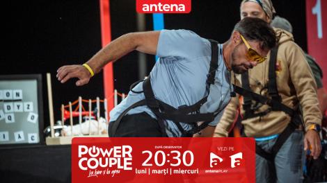 Power Couple România, 27 ianuarie 2025. DOC și Anca Munteanu, momente delicate la proba Cădere liberă: Mamă, mi-e rău!