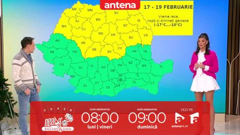 Super Neatza, 19 februarie 2025. Prognoza meteo cu Ramona Olaru: Unde sunt anunțate ninsori