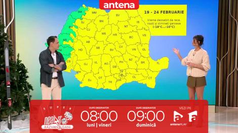 Super Neatza, 20 februarie 2025. Prognoza meteo cu Ramona Olaru: Vreme rece, cu nopţi şi dimineţi geroase