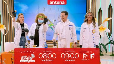 Super Neatza, 11 aprilie 2025. Profesorul Trăsnit, Spooky te învață cum să faci experimente inedite cu ajutorul unui ou