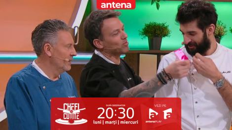 Chefi la cuțite | Sezonul 15, 15 aprilie 2025. Tema pentru cea de-a doua probă din bootcamp: ardei. Chef Ștefan Popescu a ales culorile echipelor