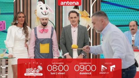 Super Neatza, 19 aprilie 2025.  Proba „Misiune imposibilă”! Traseul cu un ou în lingură a dat bătăi de cap echipelor